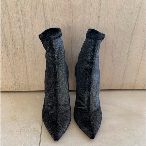 Jimmy Choo ankle sock silver metallic boots size 6.5 - Picture 2 of 7